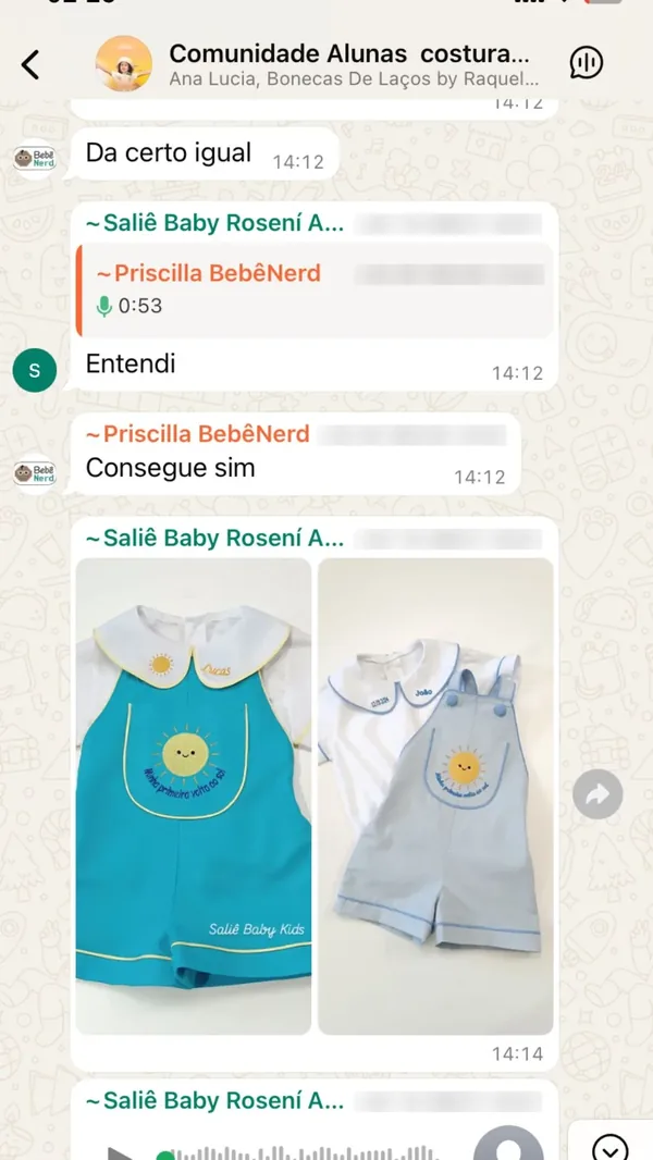 Peça feita por aluna da Costuragi · 16