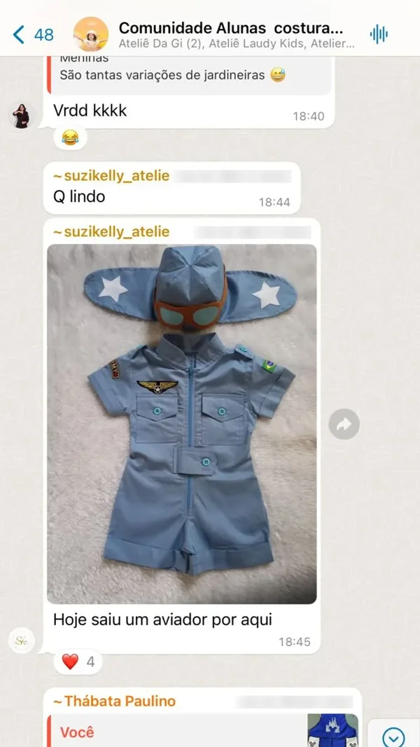 Peça feita por aluna da Costuragi · 36